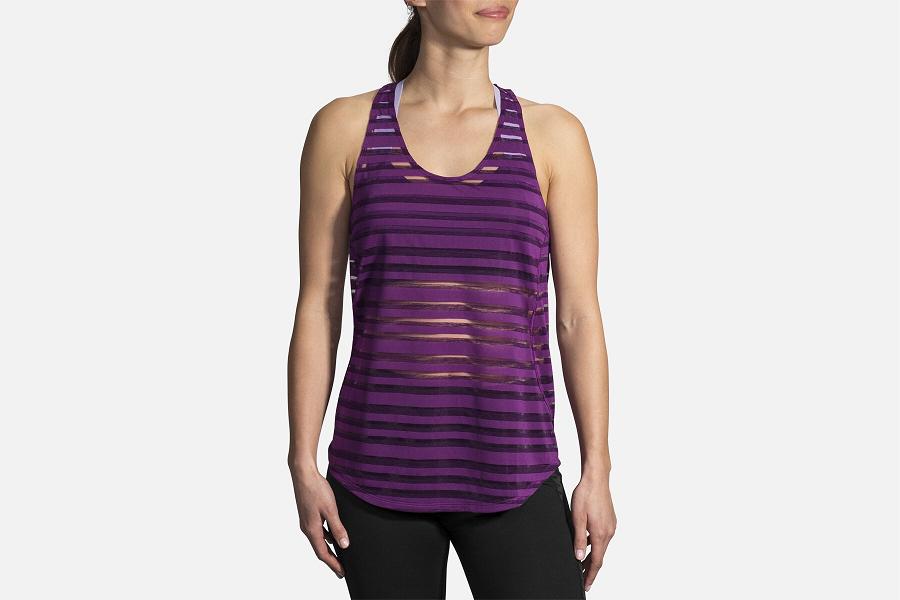 Brooks Hot Shot Women Athletic Wear & Running Tank Purple HXE369145